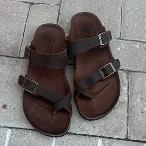White Mountain Dark Brown women Sandals